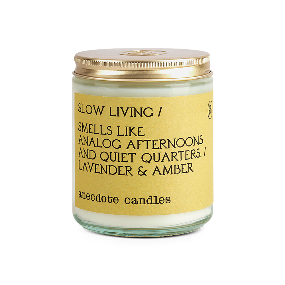 Slow Living (Lavender & Amber) Glass Jar Candle: Standard Jar