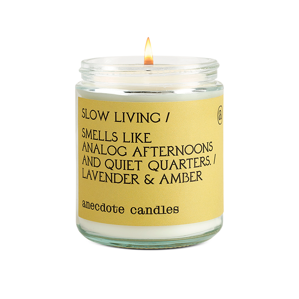 Slow Living (Lavender & Amber) Glass Jar Candle: Standard Jar